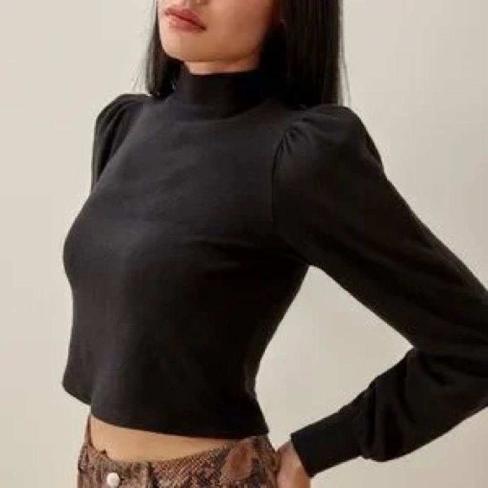 Reformation Mock Neck Top